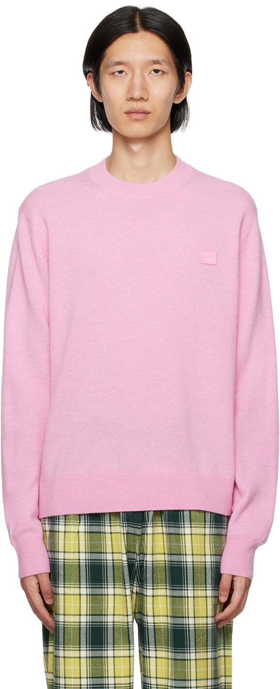 

Розовый свитер с нашивками Bubble Acne Studios