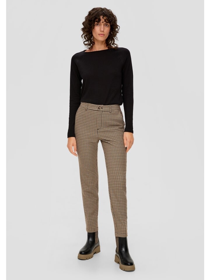

Тканевые брюки s.Oliver, цвет beige/schwarz