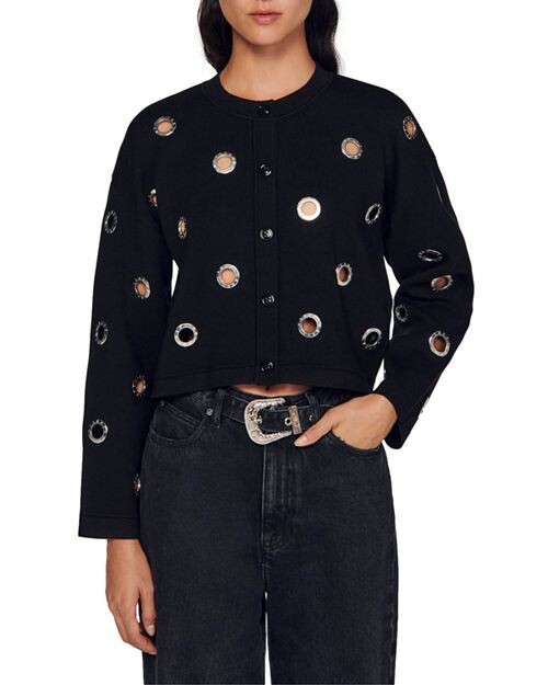 

Свитер с люверсами Coccinelle Sandro, цвет Black