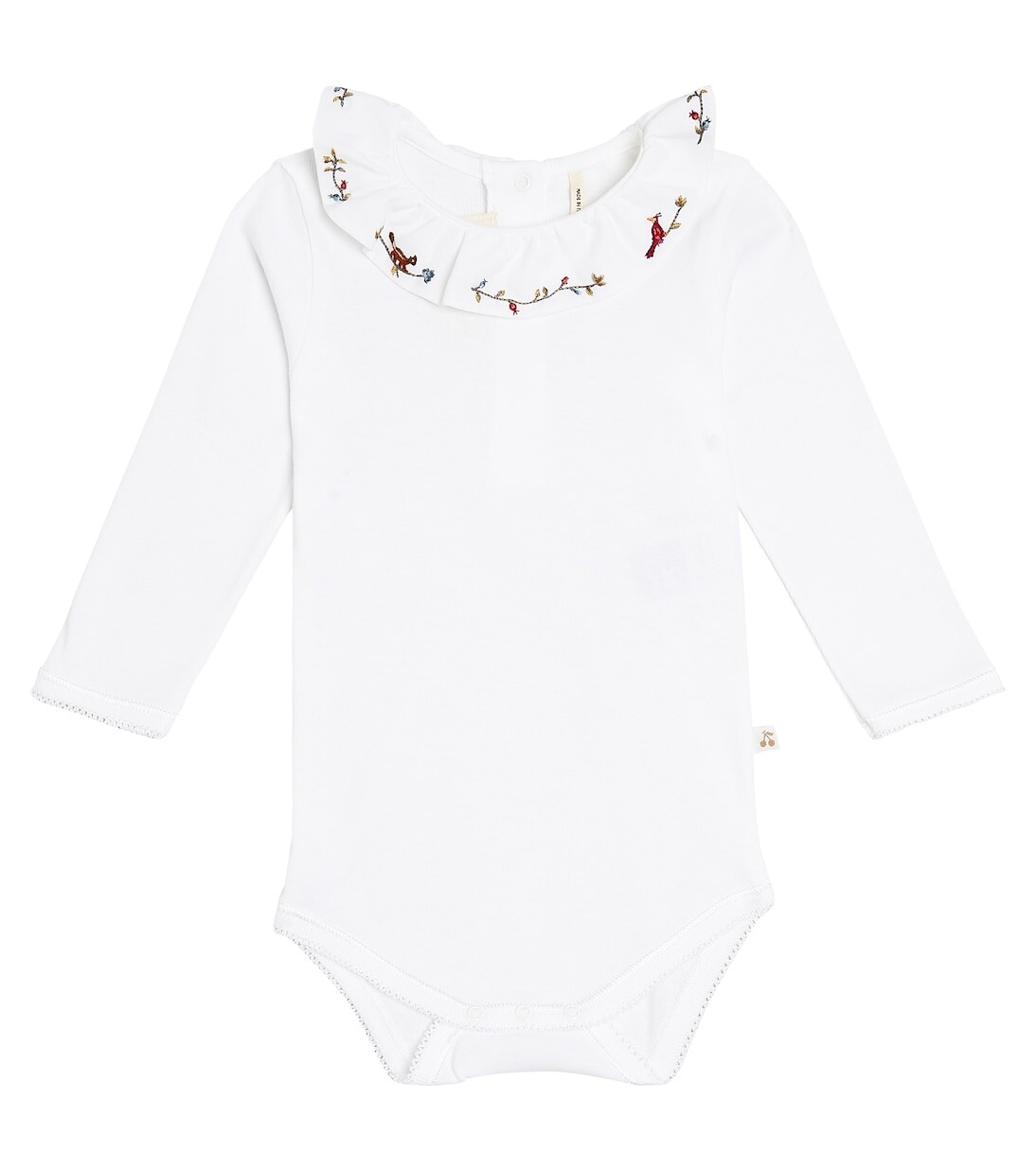 Хлопковое боди x khaite baby bird Bonpoint, белый