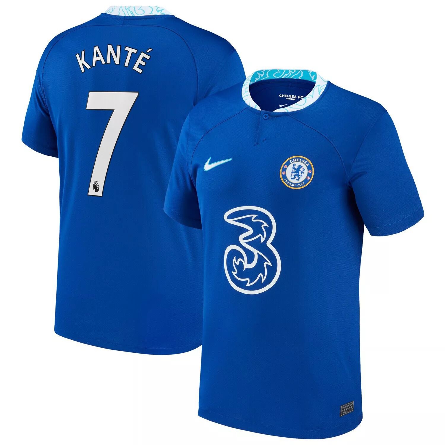

Мужская домашняя майка Н'Голо Канте синяя Челси 2022/23 Replica Nike, Синий