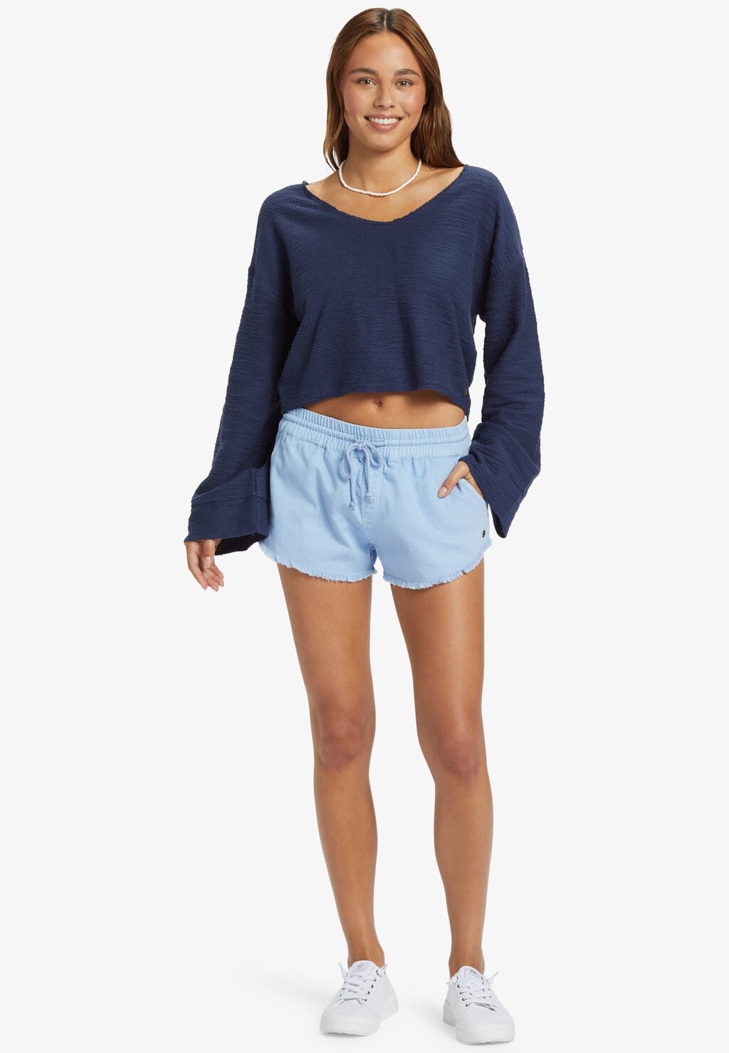 Джинсовые шорты SCENIC ROUTE ELASTISCHE Roxy, синий