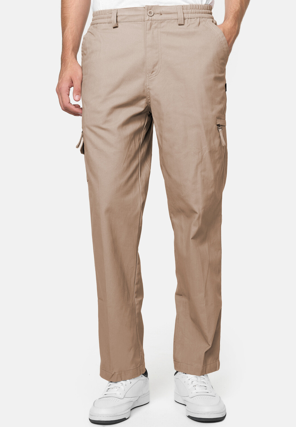 

Тканевые брюки EGOMAXX Cargo Stoff Straight Leg Chino Freizeit Pants aus Baumwolle, светло коричневый