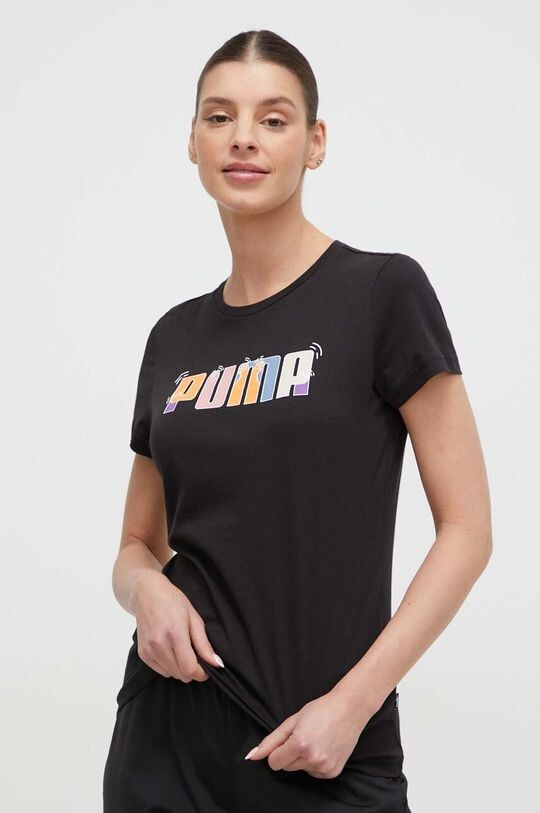 

Хлопковая футболка Puma, черный