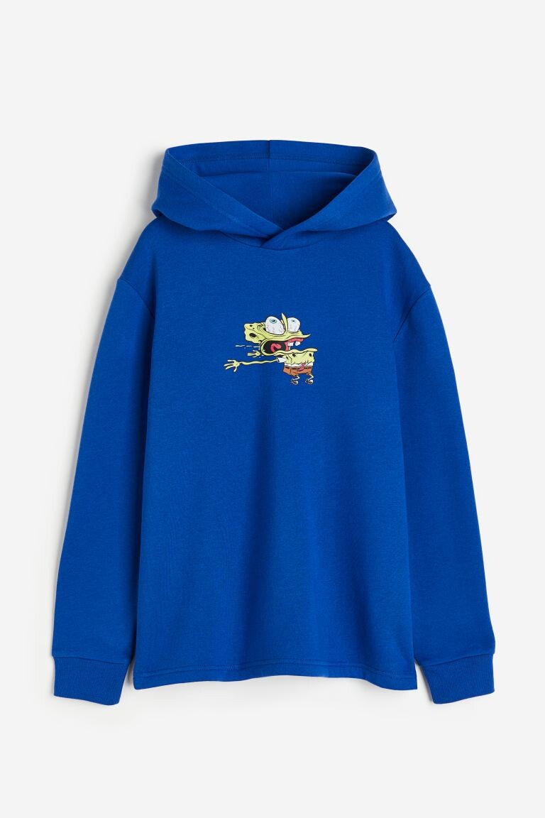 

Худи H&M SpongeBob Printed Hoodie, синий