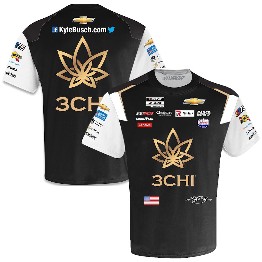 

Футболка с коротким рукавом Richard Childress Racing Team Collection Kyle Busch, черный