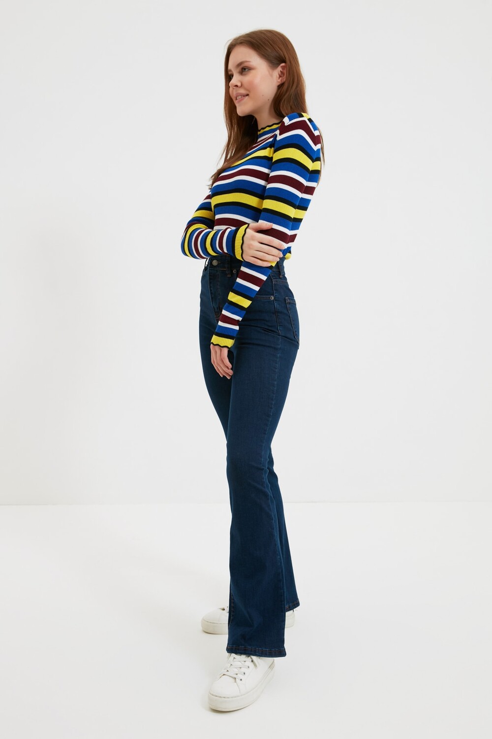 

Джинсы - Темно-синие - Прямые Trendyol Modest, темно-синий
