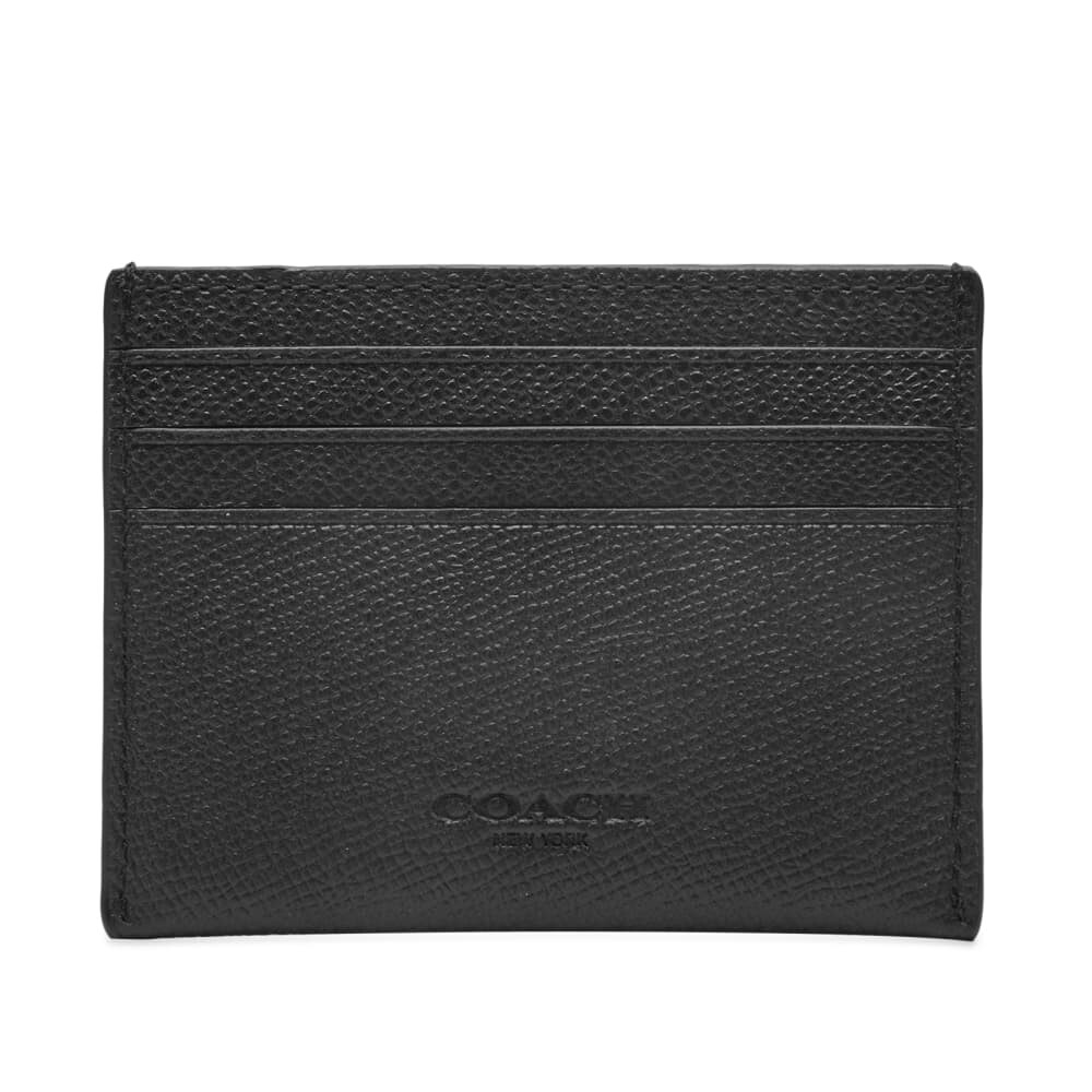 

Кожаный визитница Coach с перекрестной текстурой, черный