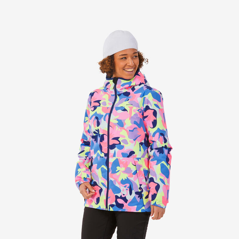 Лыжная куртка женская - 100 разноцветных WEDZE, цвет rosa