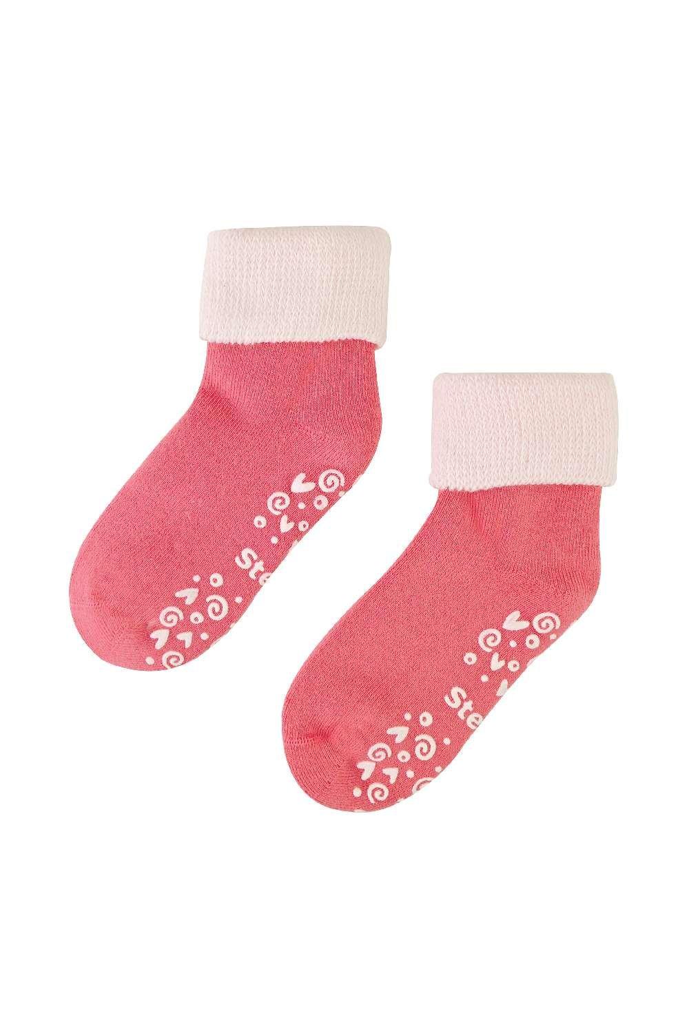 чайная пара с ложкой magistro сладкая вата Теплые легкие нескользящие носки симпатичного дизайна с ручками Steven, розовый