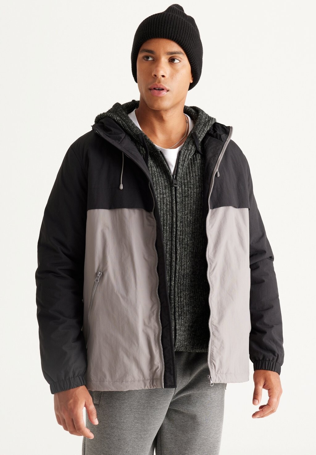 

Демисезонная куртка STANDARD FIT AC&CO / ALTINYILDIZ CLASSICS, цвет black grey