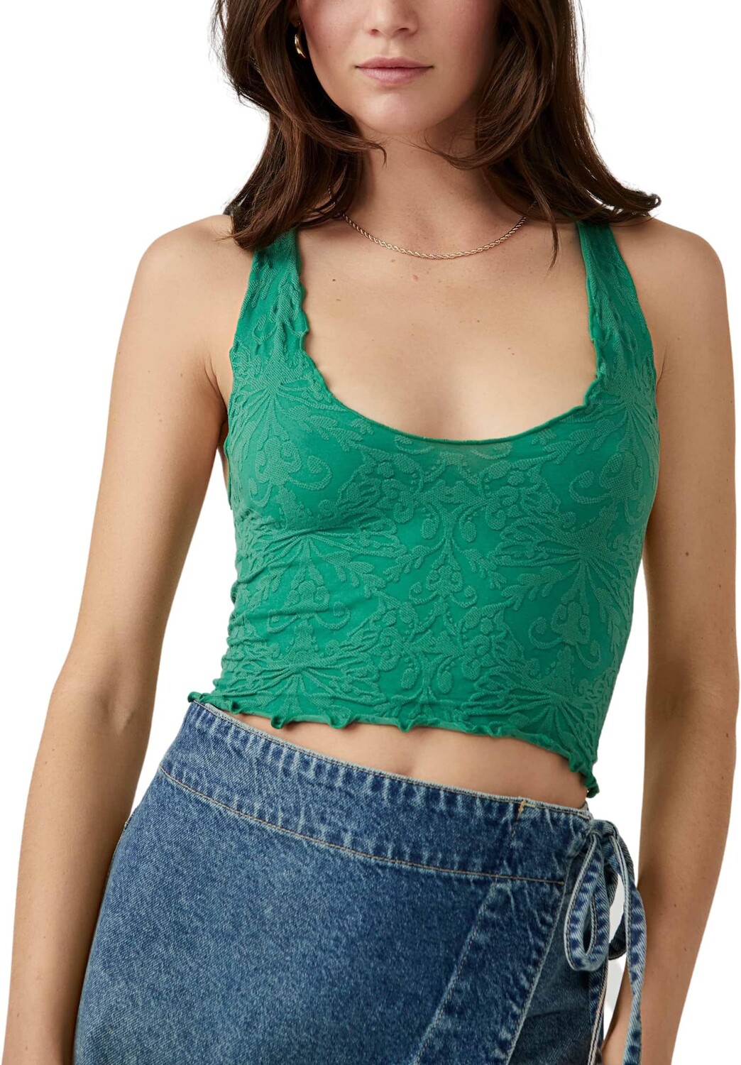 

Топ Here For You Cami Free People, цвет Mermaid