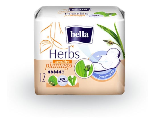 Гигиенические прокладки для чувствительной кожи, 12 шт. Bella, Plantago Herbs