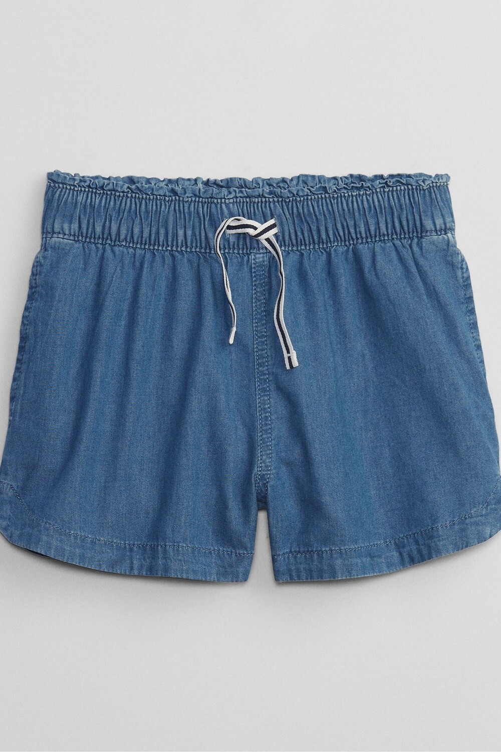 

Шорты без застежки из ткани шамбре Gap, синий