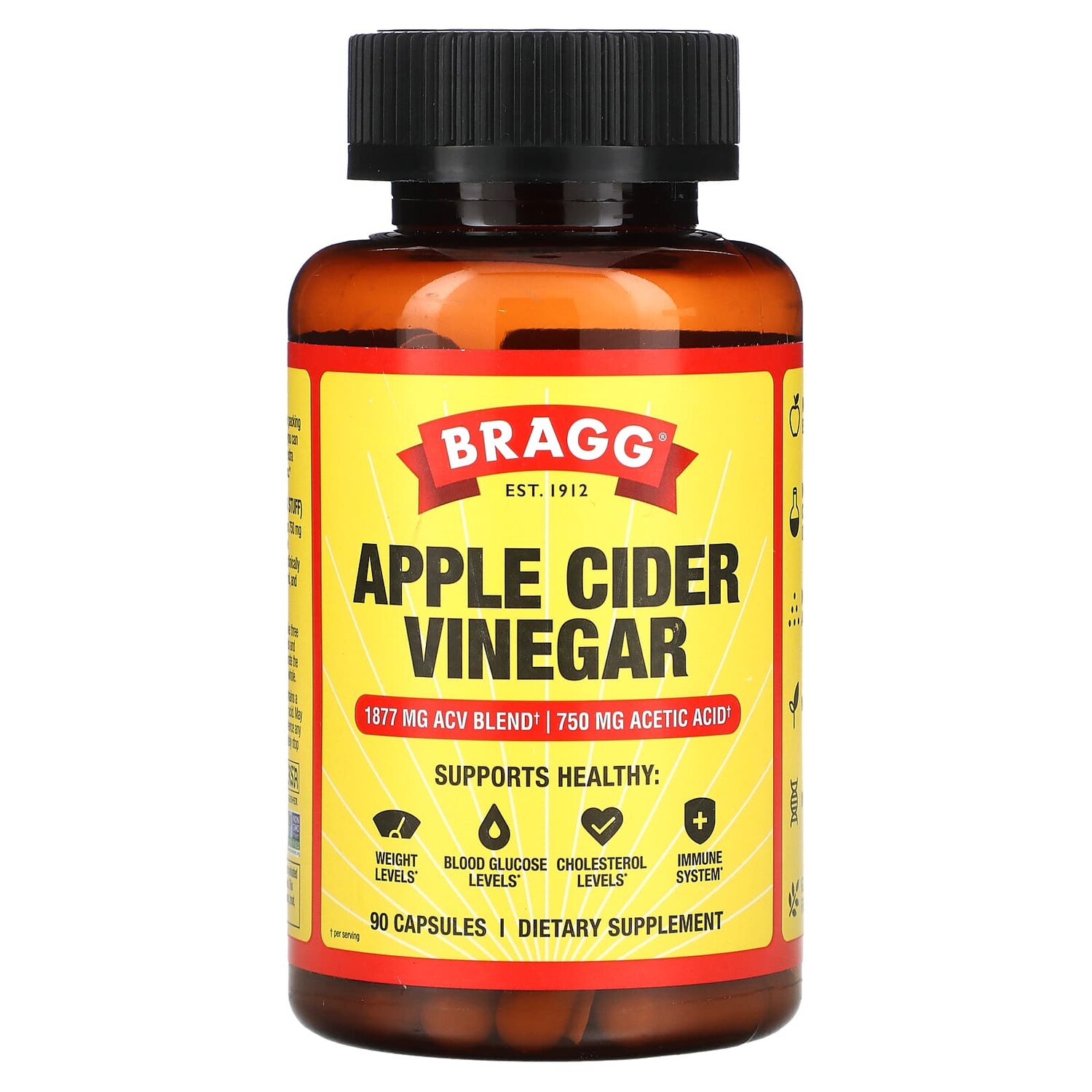 

Яблочный уксус, 90 капсул, Bragg