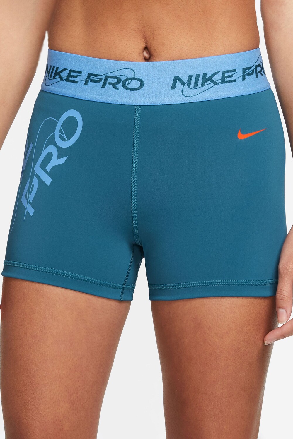 

Шорты Pro Dri-Fit со средней талией длиной 3 дюйма Nike, синий