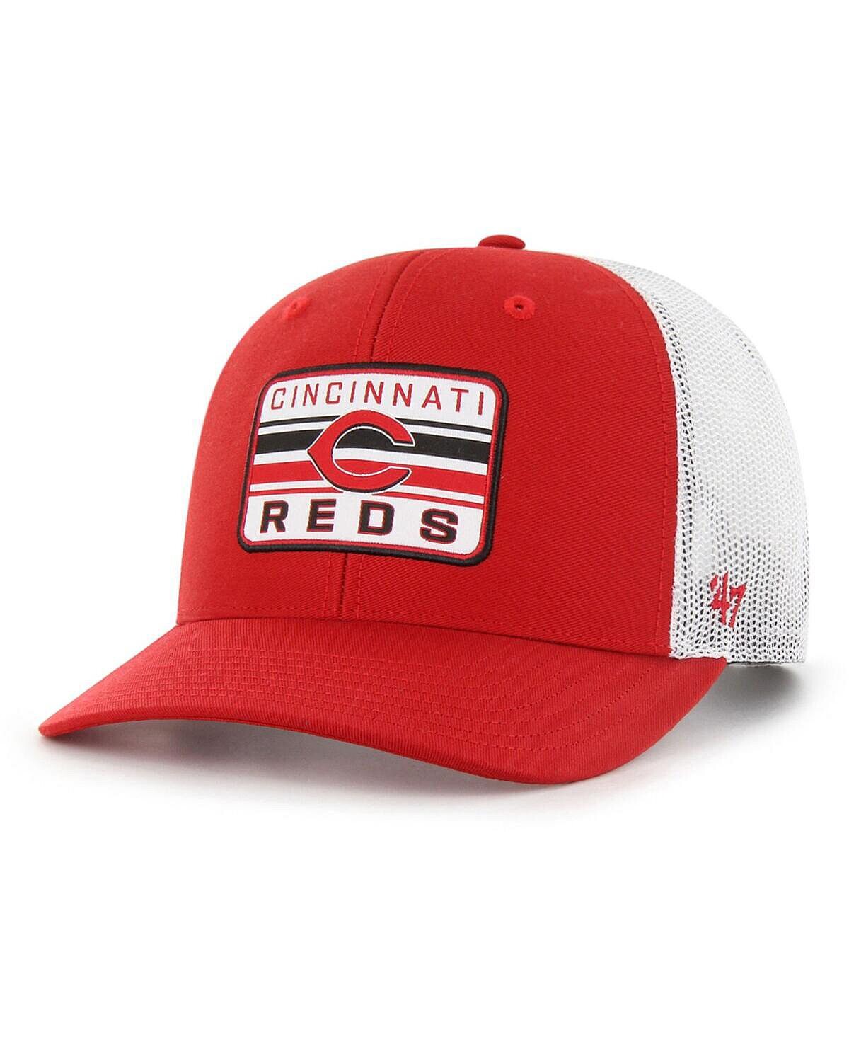 

Мужская красная регулируемая кепка Cincinnati Reds Drifter Trucker '47 Brand