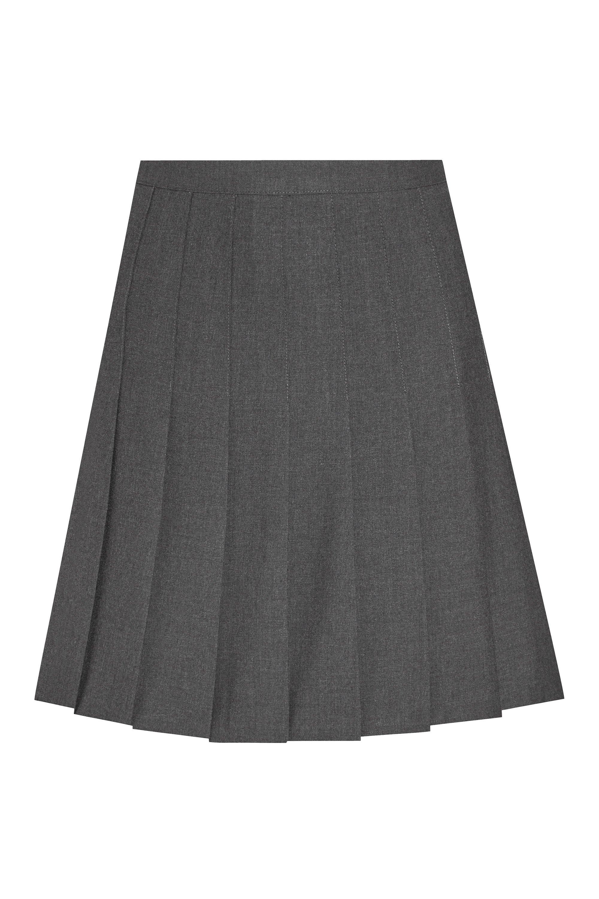 Плиссированная школьная юбка David Luke, серый