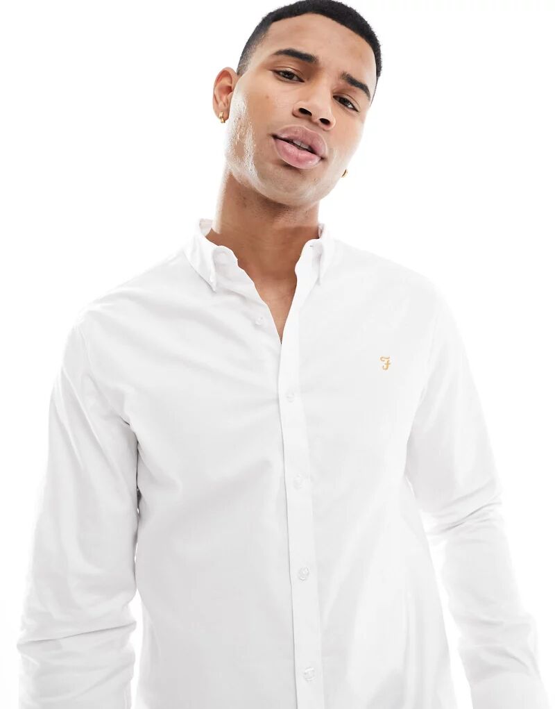 Белая рубашка с длинными рукавами Farah Brewer