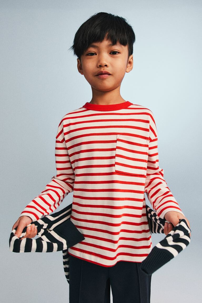 

Рубашка с длинным рукавом H&M, красный