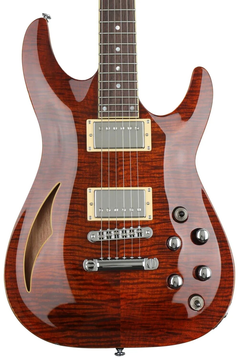 

Schecter C-1 E/A классическая электрогитара с полуполым корпусом - кошачий глаз