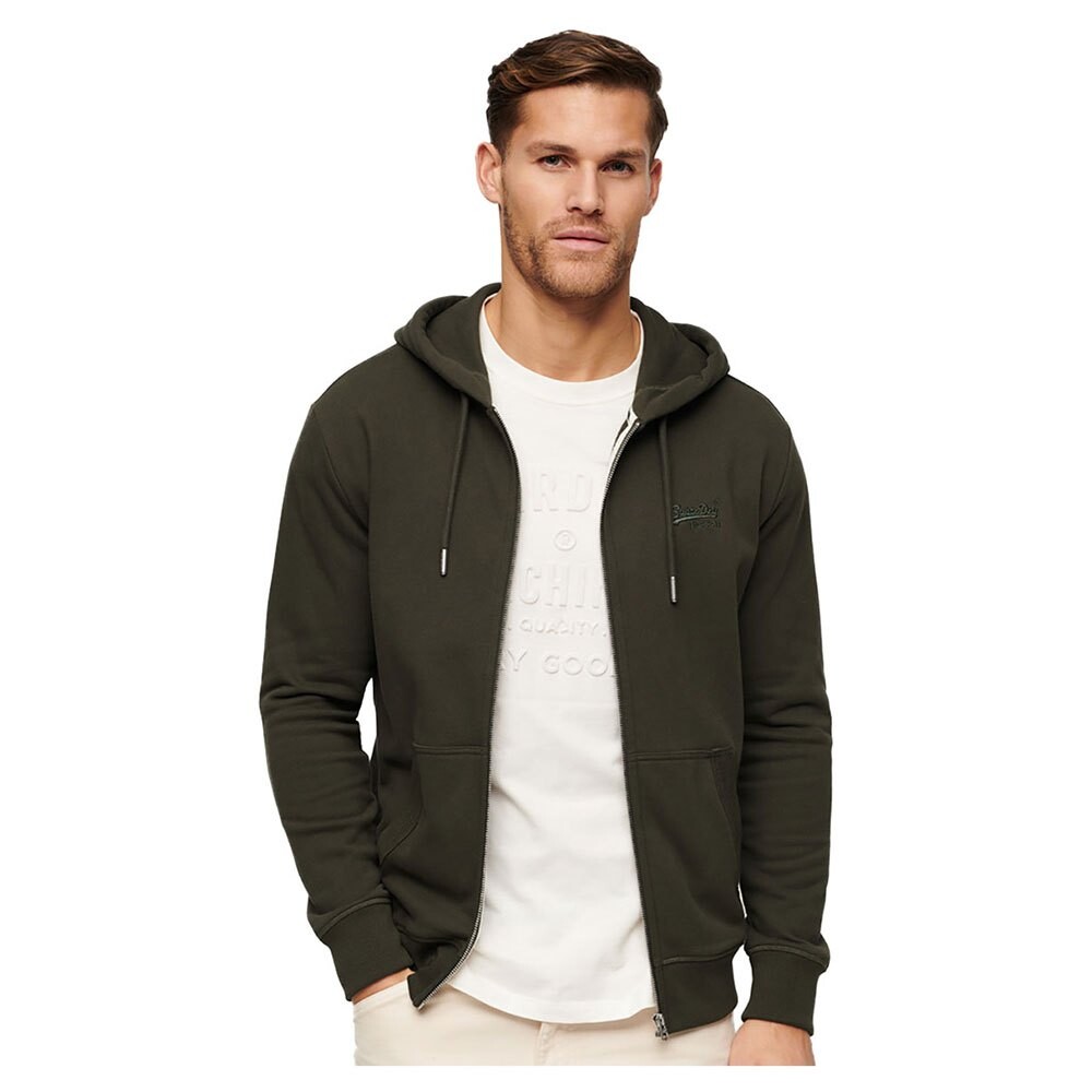

Толстовка Superdry Essential Logo Ub Full Zip, зеленый