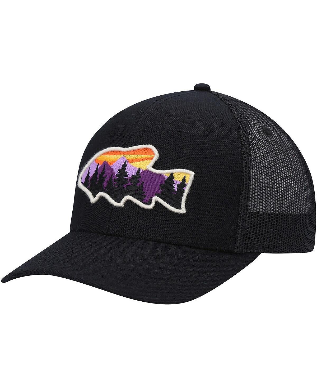 

Мужская шляпа Snapback Trucker Snapback с видом на лес, черная рыба-бас Local Crowns