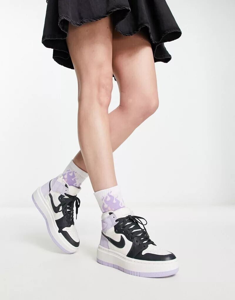 

Высокие кроссовки Air Jordan 1 Elevate в титаново-сиреневом и темно-дымчато-сером цветах