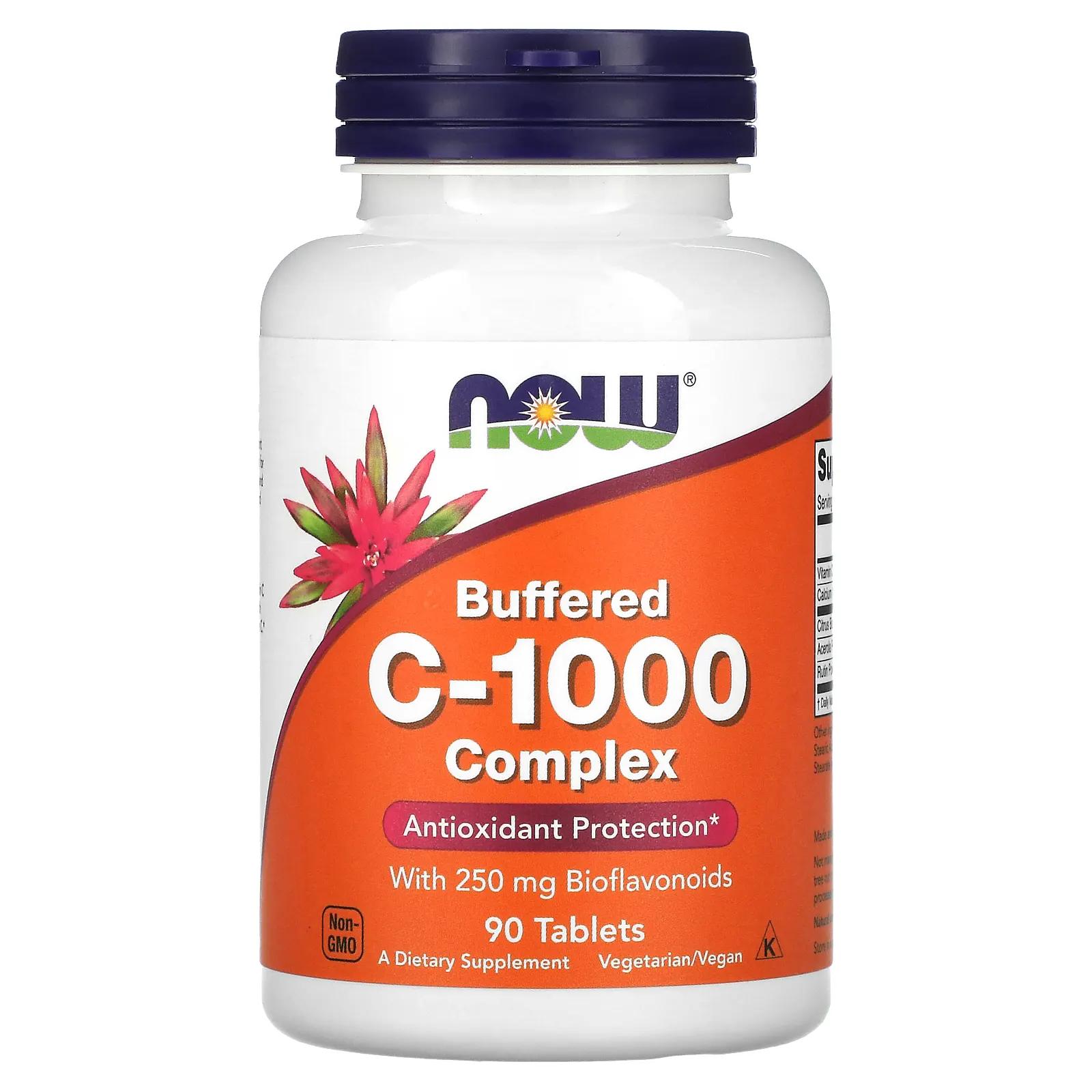 Now Foods C-1000 с биофлавоноидами 90 таблеток now foods буферизованный комплекс c 1000 90 таблеток