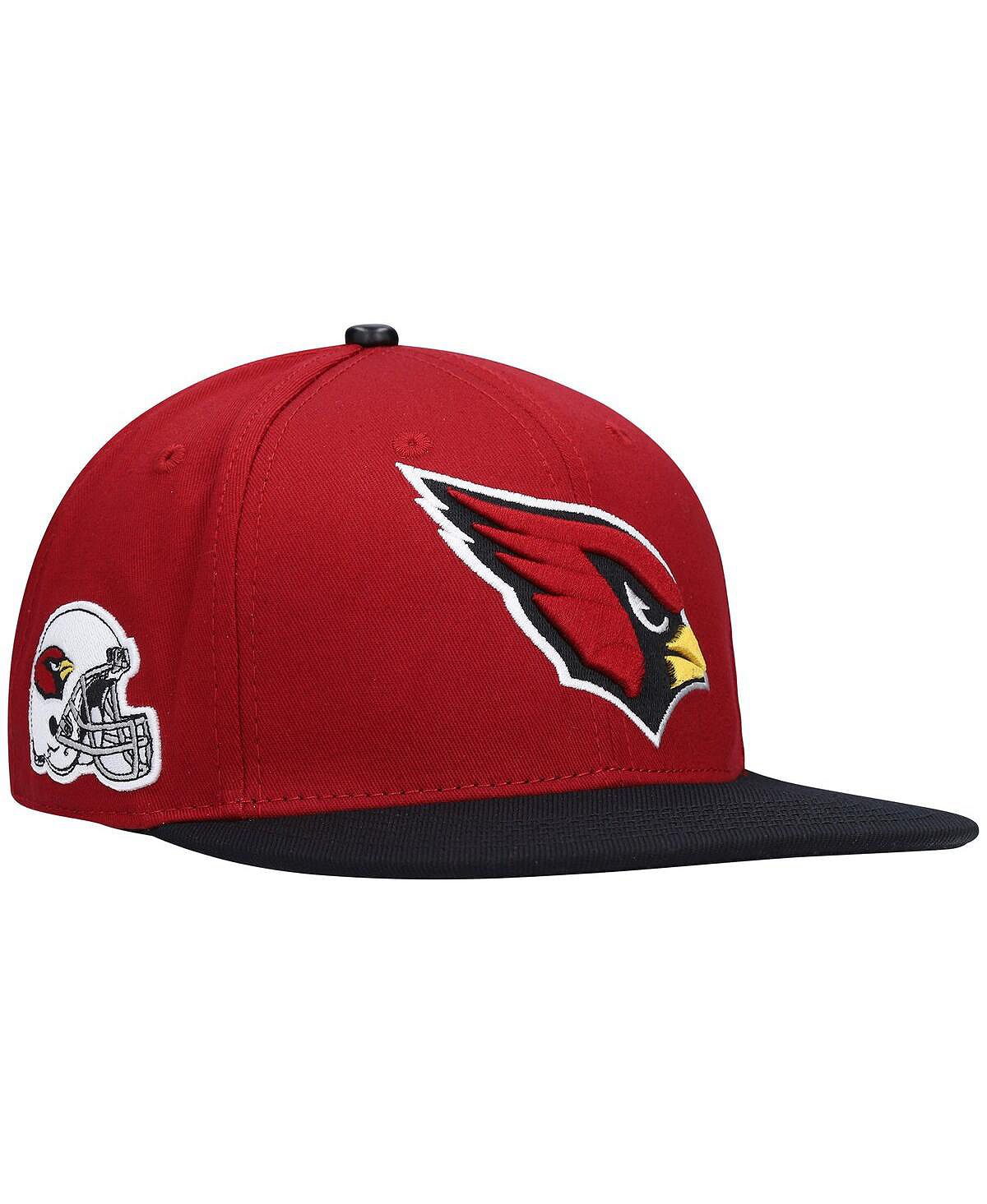 zone 51 cardinal black Мужская двухцветная кепка с застежкой Cardinal Arizona Cardinals, черная Pro Standard