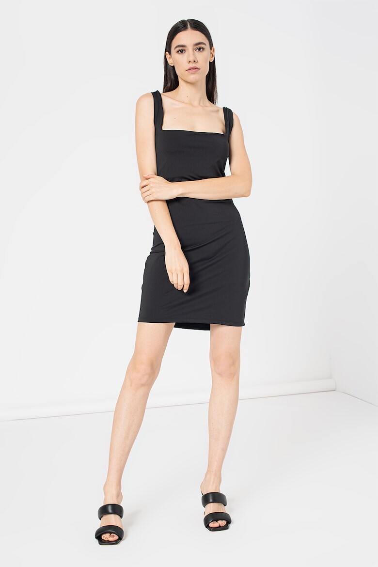 

Короткое платье с квадратным вырезом Cotton On, черный