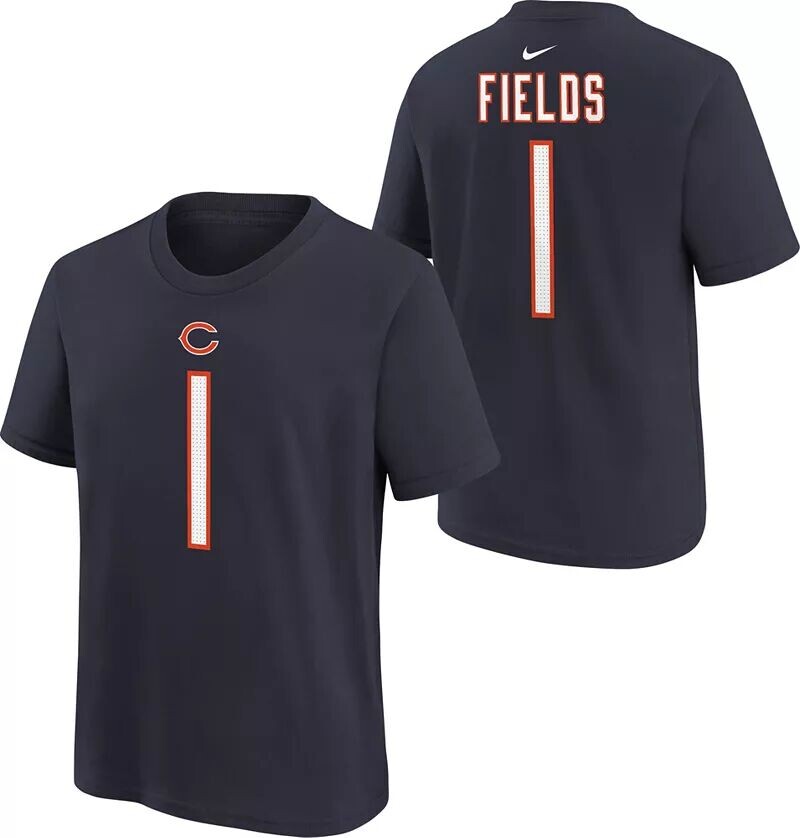 

Темно-синяя футболка Nike Youth Chicago Bears Justin Fields #1
