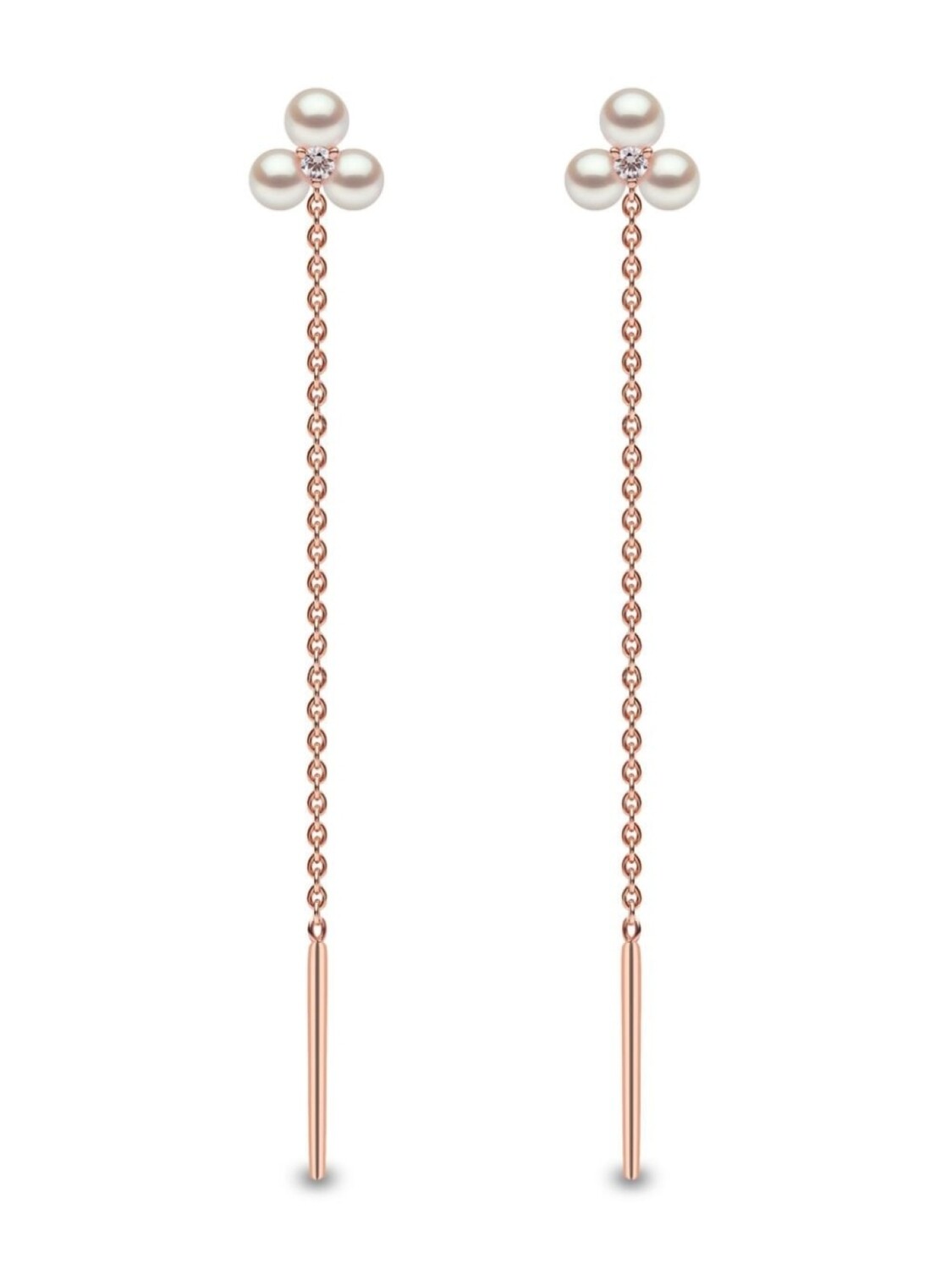 

Серьги Trend из розового золота с жемчугом и бриллиантами Yoko London, розовый