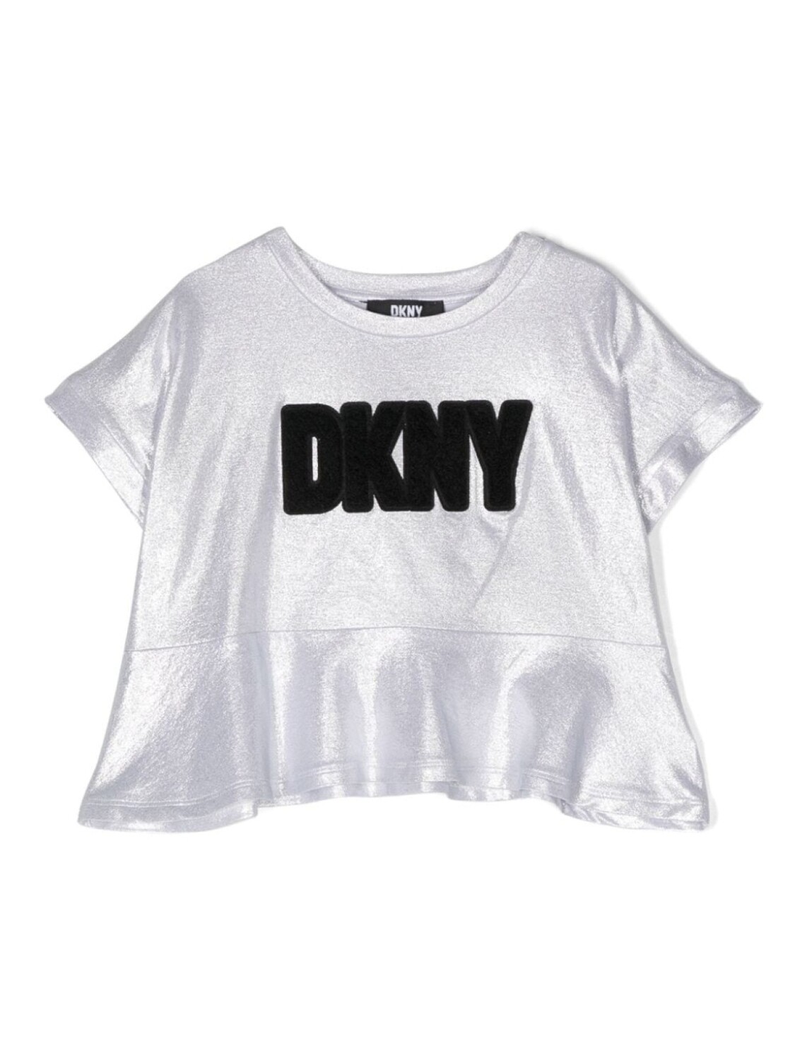 

DKNY футболка с вышитым логотипом, серебристый