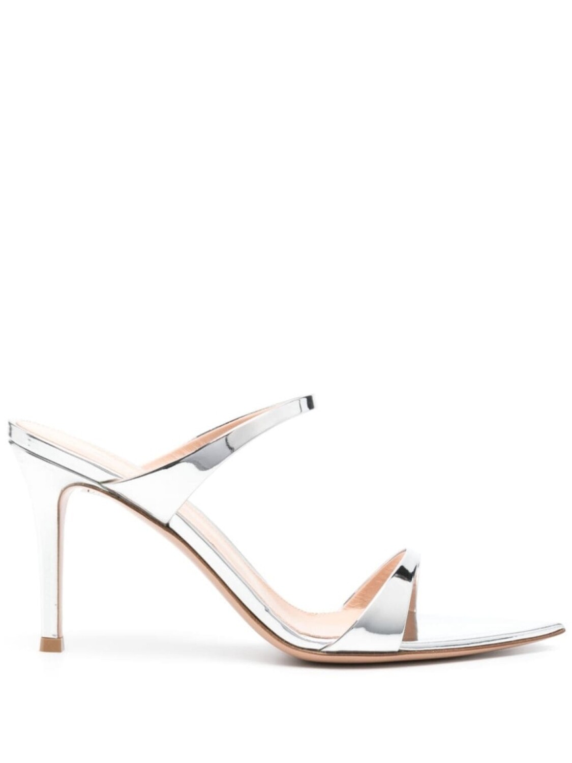 

Gianvito Rossi мюли с эффектом металлик, серый