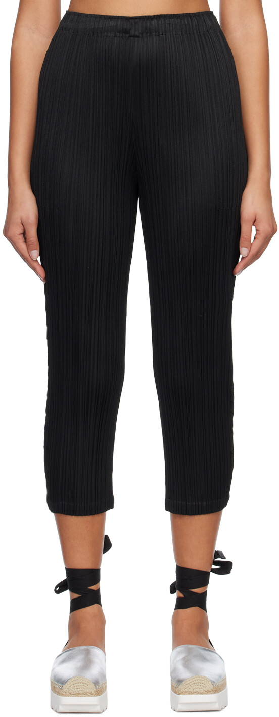 

Черные базовые брюки Pleats Please Issey Miyake, цвет Black