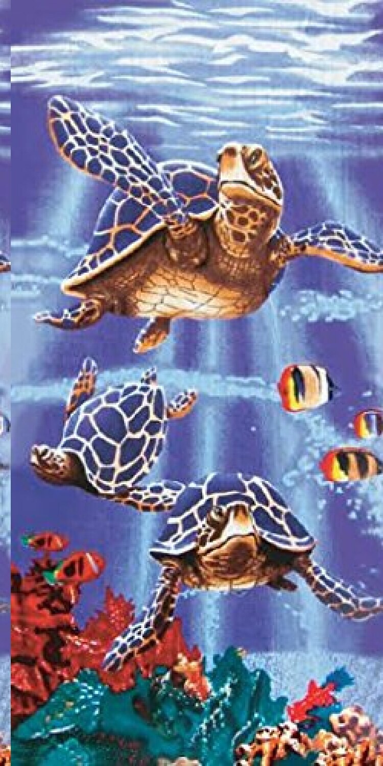 

Пляжное полотенце Oceanic Turtle Bliss 30x60 дюймов, синий