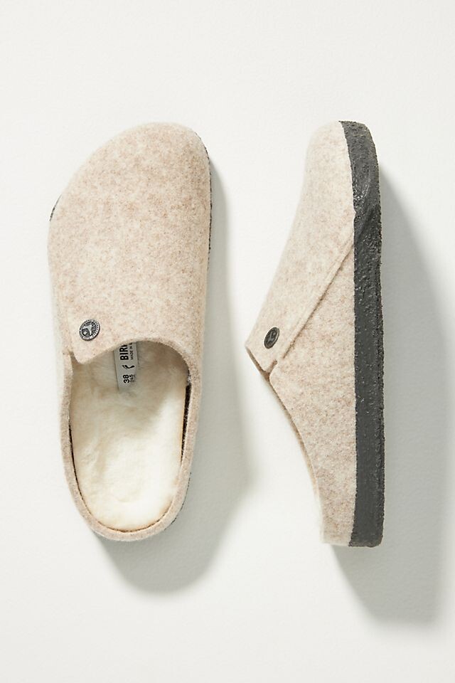 

Сабо Birkenstock Zermatt из овчины, бежевый