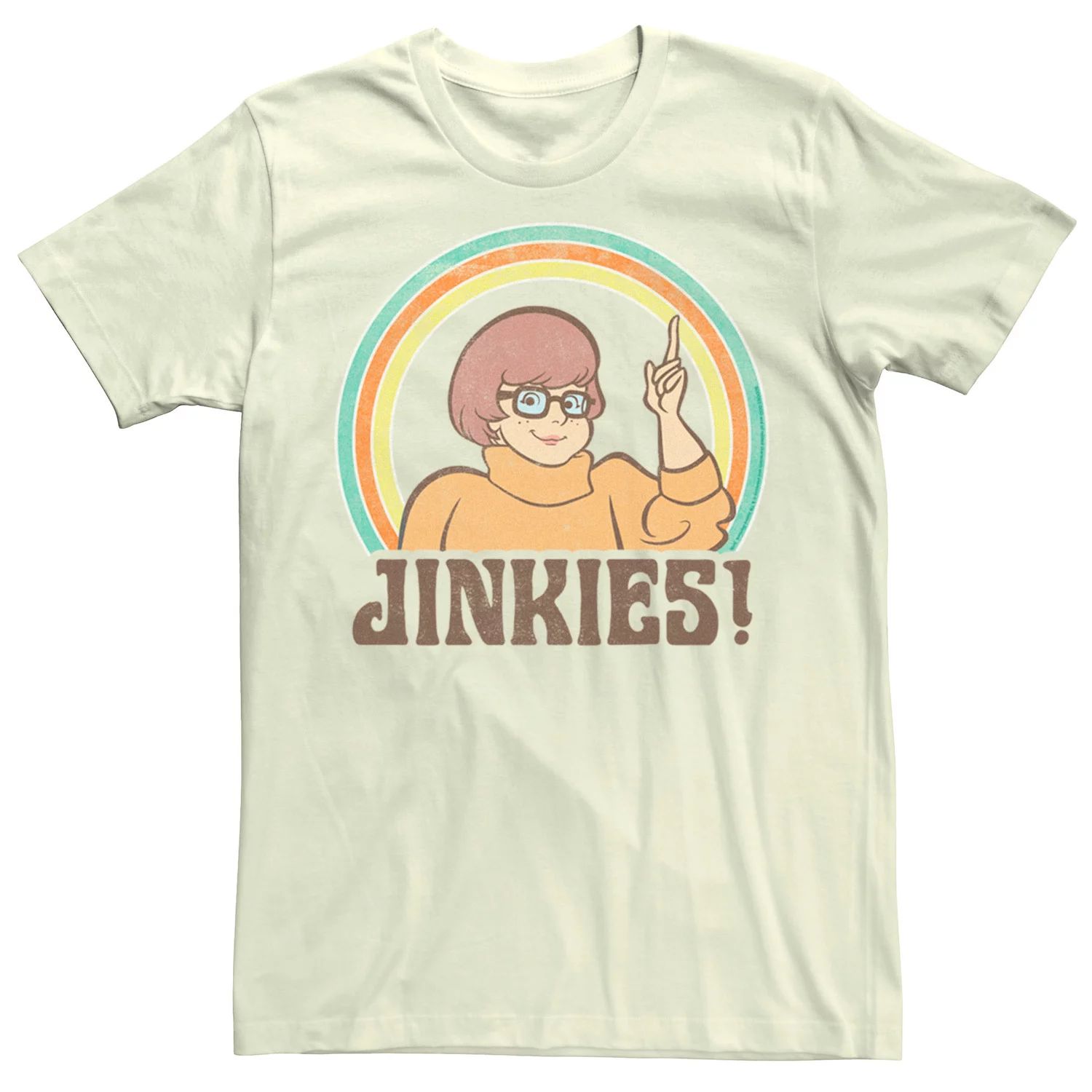 Мужская футболка Scooby Doo Jinkies Velma с рисунком портрета Licensed Character мужская футболка с коротким рукавом scooby doo velma jinkies fifth sun