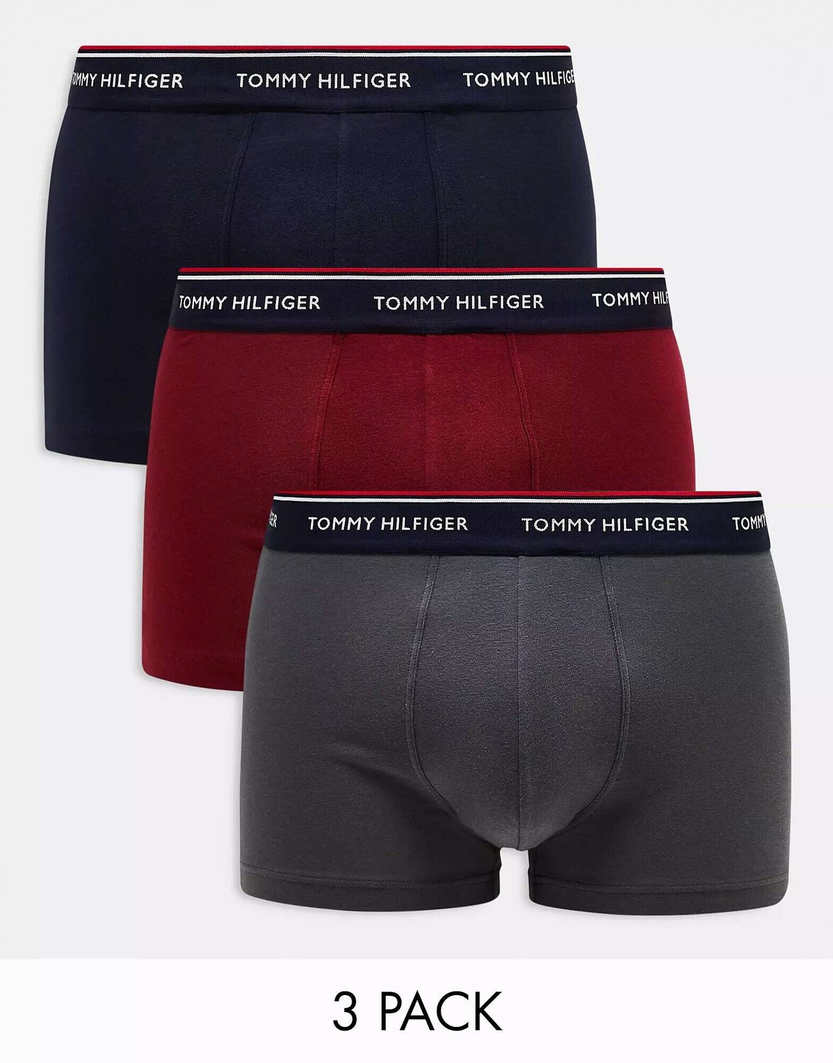 

Три пары плавок Tommy Hilfiger с логотипом на поясе