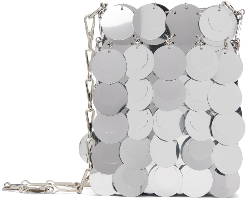 

Мини-сумка Silver Sparkle Discs Rabanne
