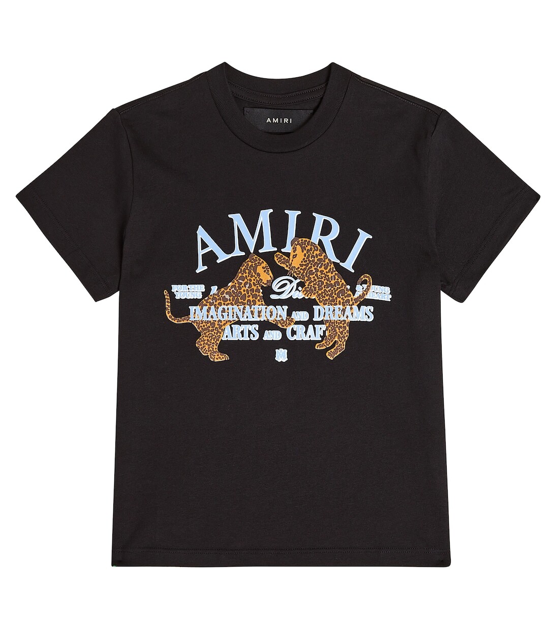 Футболка из хлопкового джерси arts district Amiri Kids, черный черный кардиган amiri