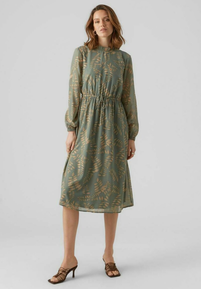 

Летнее платье Vero Moda, зеленый меланж