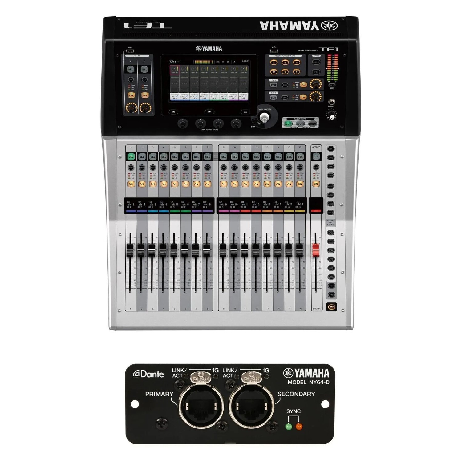 

Новый 40-канальный цифровой микшер Yamaha TF1 с картой Dante