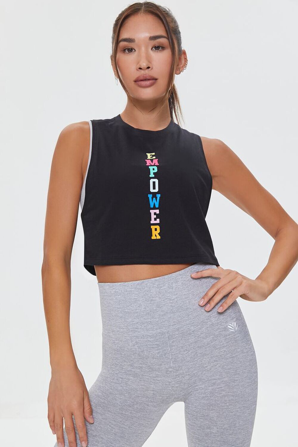

Футболка Active Empower с рисунком мышц Forever 21, черный