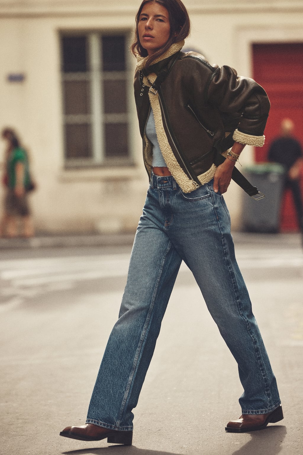 

Супимахлопковая футболка ZARA, индиго