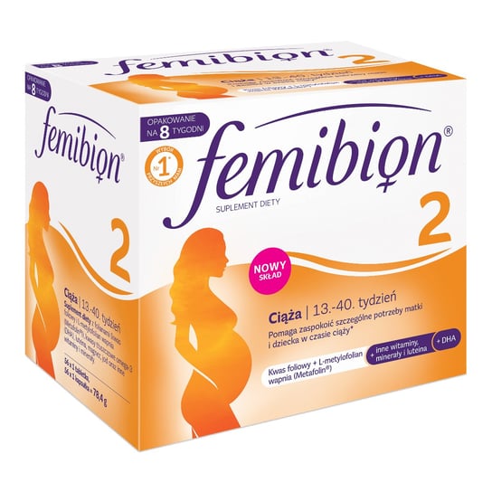 Procter & Gamble, Биологически активная добавка Фемибион 2 для беременных, 56 таблеток + 56 капсул Merck