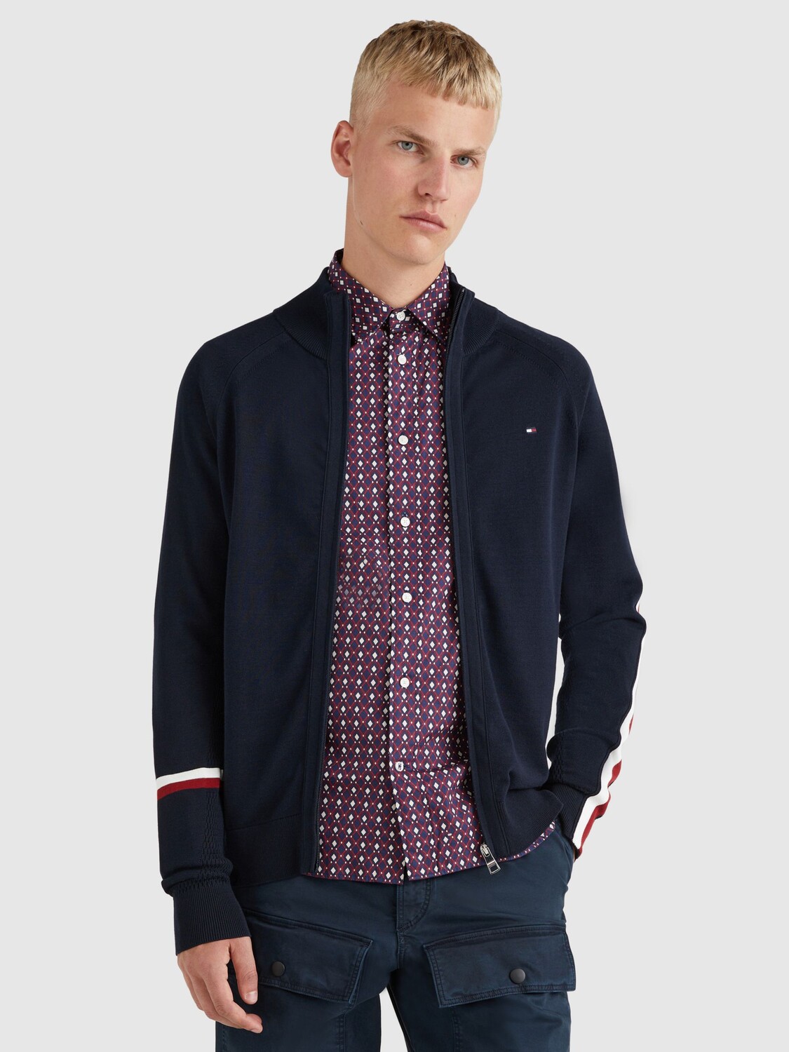 

Джемпер на молнии Tommy Hilfiger Global Stripe, Desert Sky