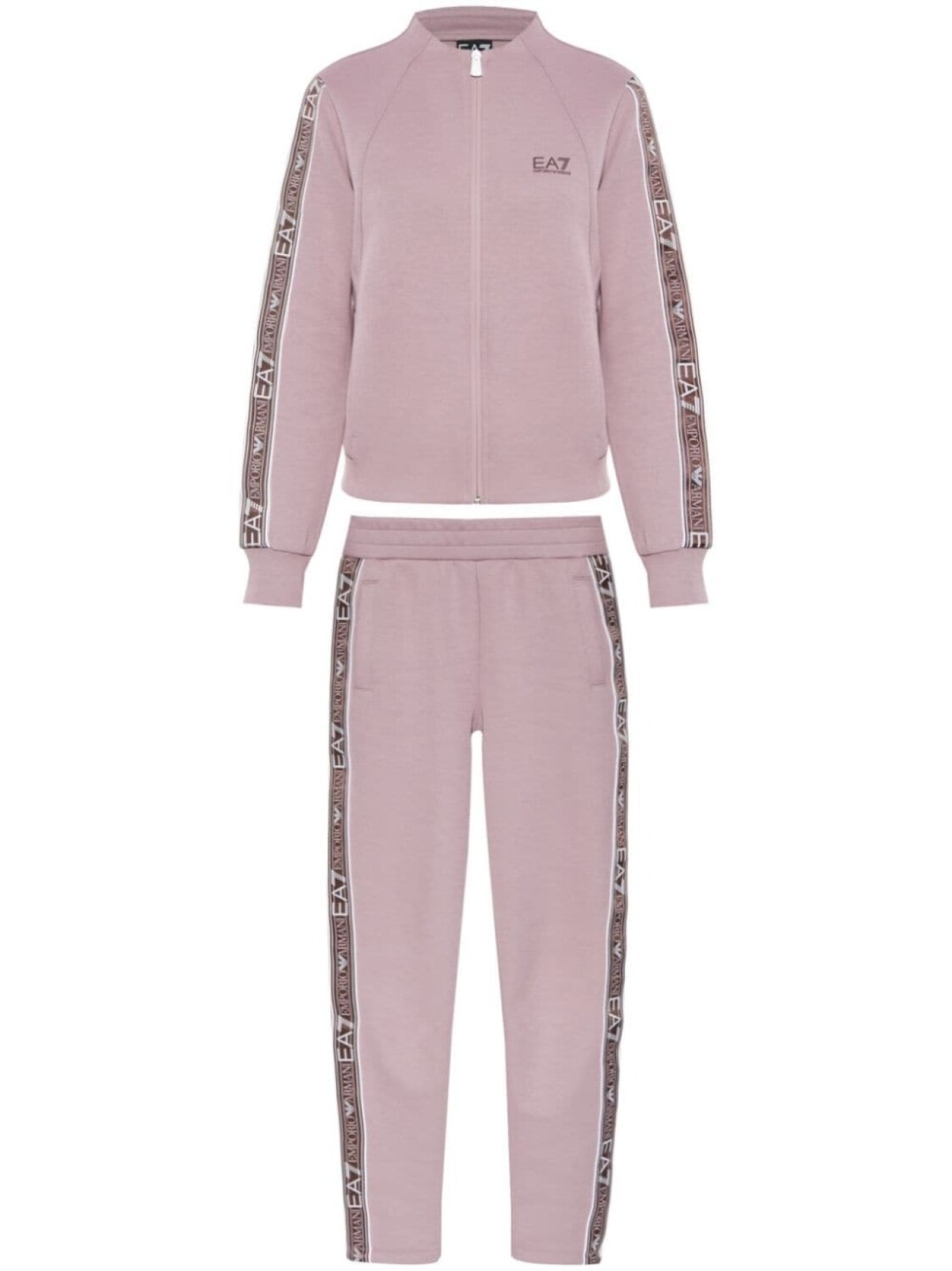 

Спортивный костюм Ea7 Emporio Armani из хлопковой смеси с логотипом, розовый