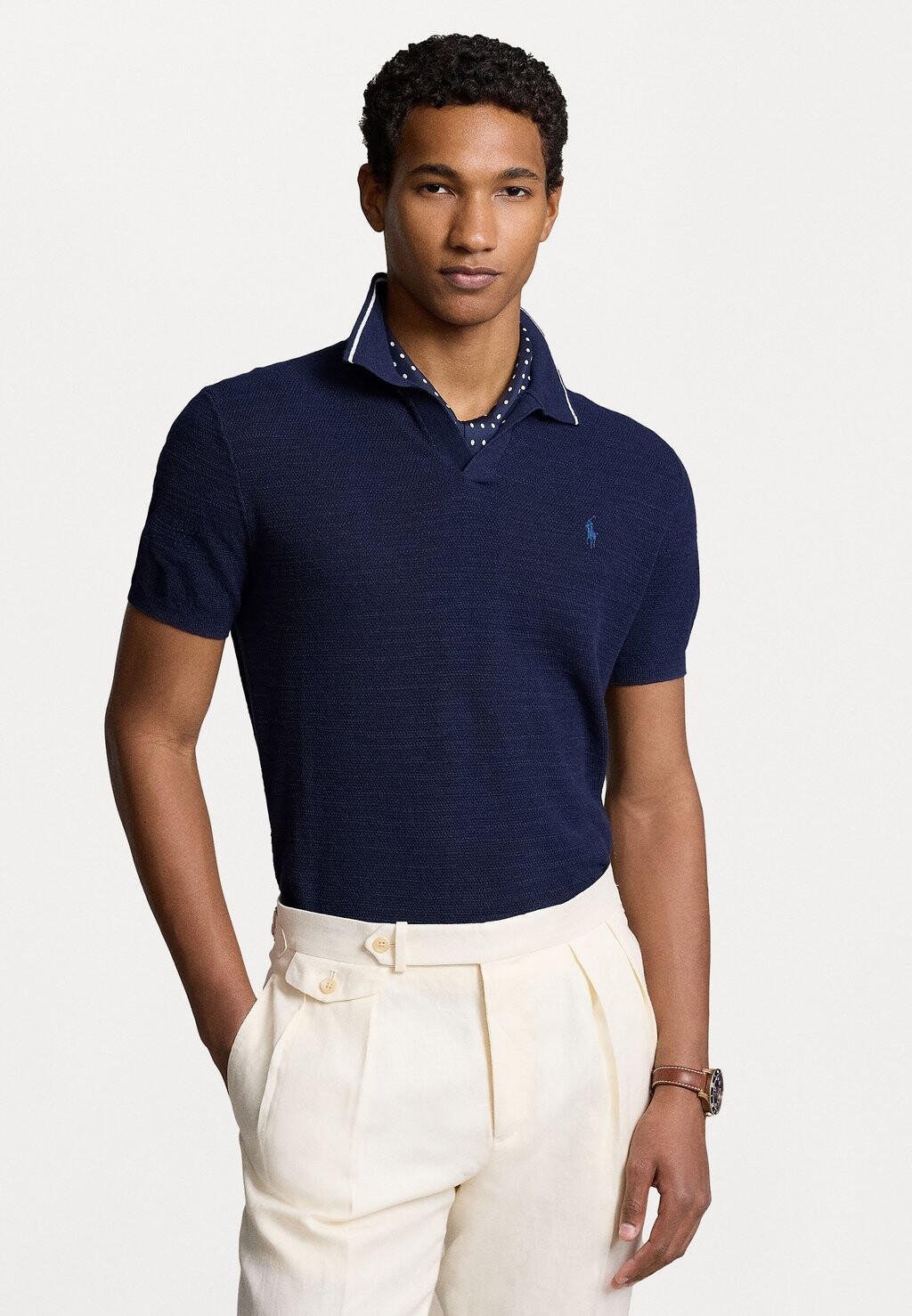 

Поло Johnny Short Sleeve Polo Ralph Lauren, цвет bright navy